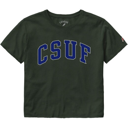 League CSUF Cotton Crop Top - Green